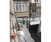 Сварка - монтаж несущей плиты балкона. Киев
